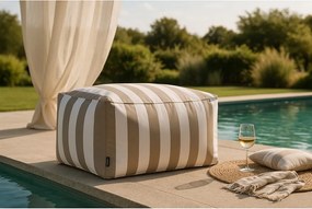 Pouf da giardino bianco e grigio – Bonami Essentials