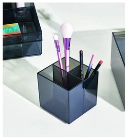 Organizzatore da bagno nero opaco per cosmetici in plastica riciclata Cosmetic Cube - iDesign