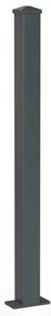 Pilastro completo da fissare 120x120 cancello 7016 in alluminio finitura verniciato Bianco H 175 cm