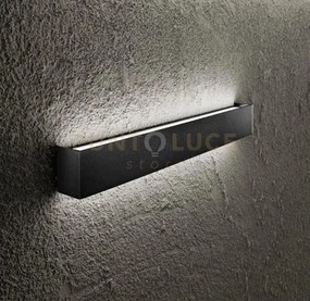 Applique in alluminio nero rummo led 14w 3000k cri?90 1120lm l.39cm...