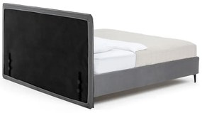 Letto matrimoniale imbottito grigio con rete inclusa 160x200 cm Noira Slim – Bonami Selection