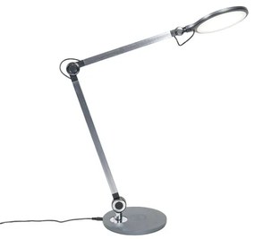 Lampada da tavolo design grigia LED - caricabatterie wireless - DON
