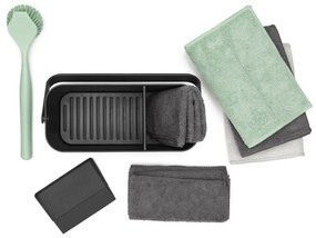 Set per lavare i piatti grigio scuro in plastica riciclata SinkSide – Brabantia