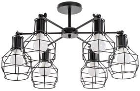 Lampada Da Soffitto Pensile Metallico Loft APP735-6C