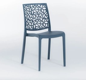 Set di 6 sedie da giardino in polipropilene London Stone NEW GARDEN, seduta blu