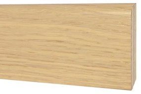 Battiscopa con passacavo Superior in legno rovere sbiancato Sp 13 mm x H 8 x L 240 cm, 10 pezzi / 24 m