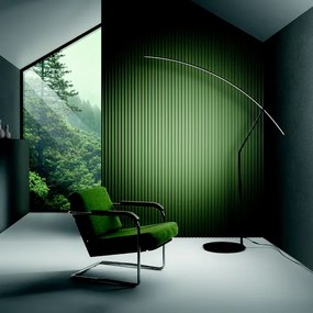 Piantana a LED 146x202 cm moderna in metallo Nero FOLAGA