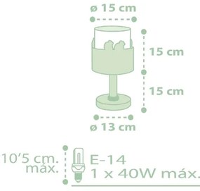 Dalber 61711H - Lampada per bambini SWEET LOVE 1xE14/40W/230V verde