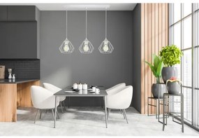 Lampadario a sospensione con filo CEED 3xE27/60W/230V grigio