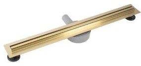 REA-G2714 - Canalina di scarico NEOX SLIM 70 cm acciaio inossidabile/dorato spazzolato