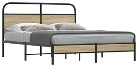 Giroletto Senza Materasso Rovere Fumo 160x200 Cm İn Truciolato /