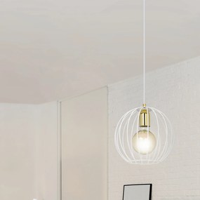 Sospensione Contemporanea Omoikane Acciaio Bianco 1 Luce E27 Ip20