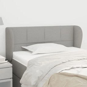 Testiera Ad Orecchio Grigio Chiaro 93x23x78/88 Cm İn Tessuto /