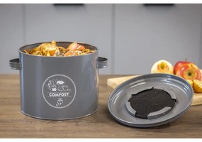 Contenitore grigio per rifiuti compostabili 6,3 l Secret Du Potager - Esschert Design