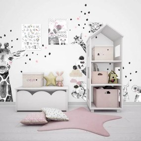 Adesivo - Giraffa grande in bianco e nero | Inspio