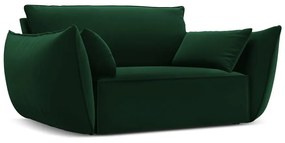 Poltrona verde scuro con rivestimento in velluto Vanda – Mazzini Sofas