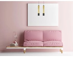 Lampadario a sospensione con filo PRESCOT 2xGU10/40W/230V oro