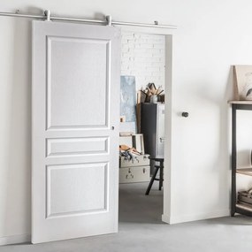 Porta scorrevole Chelsea in mdf bianco, L 93 x H 212 cm, con binario Ermes Reversibile