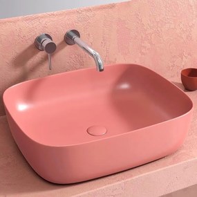 Lavabo da appoggio colore rosa opaco | KLT-490R - KAMALU