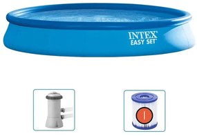 Intex - Piscina Easy Set con Sistema di Filtro 457x84 cm