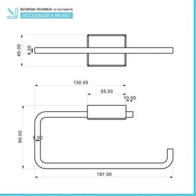 Set accessori a muro 5 pezzi in acciaio cromato e viti incluse Velvet