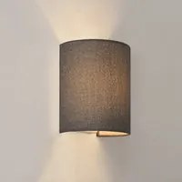 [lux.pro] Lampada da Parete con Paralume a Forma Semicilindrica in Tessuto, 1x E27 60W Lampada da Muro per