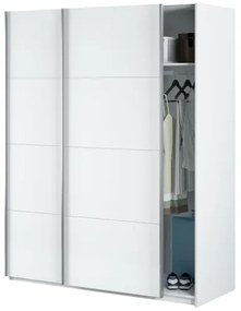 Armadio Guardaroba 2 Ante Scorrevoli 150x60x200 Bianco Opaco Morgan