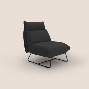 Tessa Poltroncina dal design moderno in morbida microfibra smacchiabile T11 nero