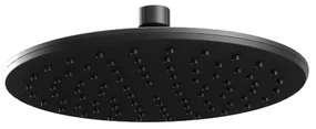 Kamalu - Soffione per doccia tondo finitura nera diametro 20cm | KAM-KANDA NERO