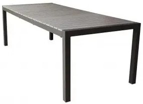 Tavolo Waikiki Allungabile in Alluminio con Piano Polywood Dimensioni: 162/242 x 100 x 74 cm, Antracite