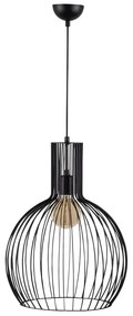 Lampadario nero con paralume in metallo ø 38 cm Fellini – Opviq lights