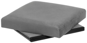 Poggiapiedi in velluto grigio scuro Estela - Casa Selección