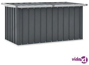 vidaXL Baule da Giardino Grigio 129x67x65 cm
