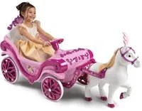 Carrozza Elettrica per Bambine 132x72x87 cm 6v con Licenza Disney Princess