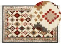 Tappeto di lana multicolore kilim a mano 200 x 300 cm soggiorno camera da letto