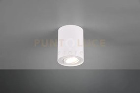 Cookie cilindro spot orientabile bianco d. 9,6cm h. 12,5cm 1 luce a...