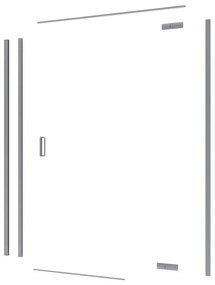 Kit di installazione telaio e ferramenta per cabine doccia ad apertura girevole Neo L 140 x H 200 x P 140 cm spazzolato opaco