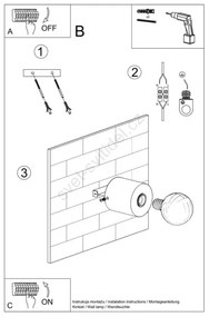 Applique SALGADO 1xE27/60W/230V calcestruzzo