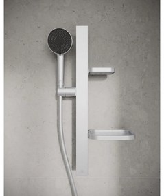 Asta doccia IDEAL STANDARD Alu+ quadrato in alluminio cromo L 60 x  P 15.7 cm