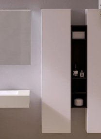 Colonna per mobile bagno Barrik 1 anta P 22 x L 35 x H 150 cm bianco matt