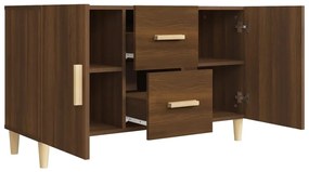 Credenza rovere marrone 100x36x60 cm in legno multistrato