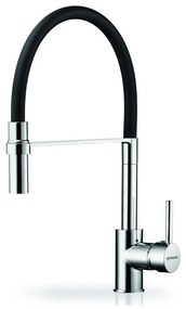 Pyramis 90939801 - Rubinetto lavello SERINA con beccuccio flessibile cromo/nero