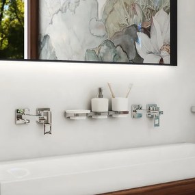 NIMCO MA set-31K-26 - Distributore di sapone, portaspazzolino e gancio a muro MAYA