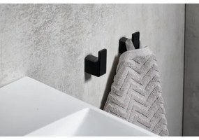 Gedy - SET 2x Gancio a muro PIRENEI opaco nero