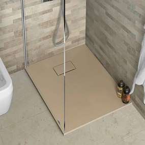 Piatto doccia in resina 70x100 serie Agorà pietra tortora su misura