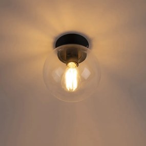 Plafoniera Art Déco nera - Pallon