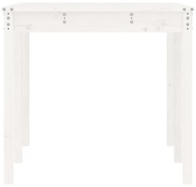 Tavolo da Giardino Bianco 159,5x82,5x76cm Legno Massello Pino