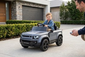 Macchina Elettrica per Bambini Licenza Land Rover Defender Small 12V con Telecomando Grigio...