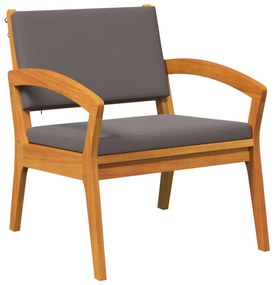 Set bistro da 5 pezzi  con cuscini - legno massello di acacia