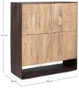 Mobile Gunter 4 ante in legno nobilitato cm 100 x 40 x 110 h